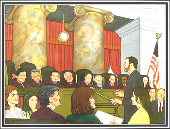 Philip Panitz speaking in front of U.S. Supreme Court